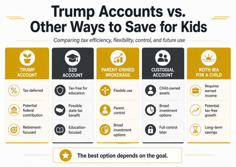 Trump Accounts: How They Compare to Other Ways to Save for Kids