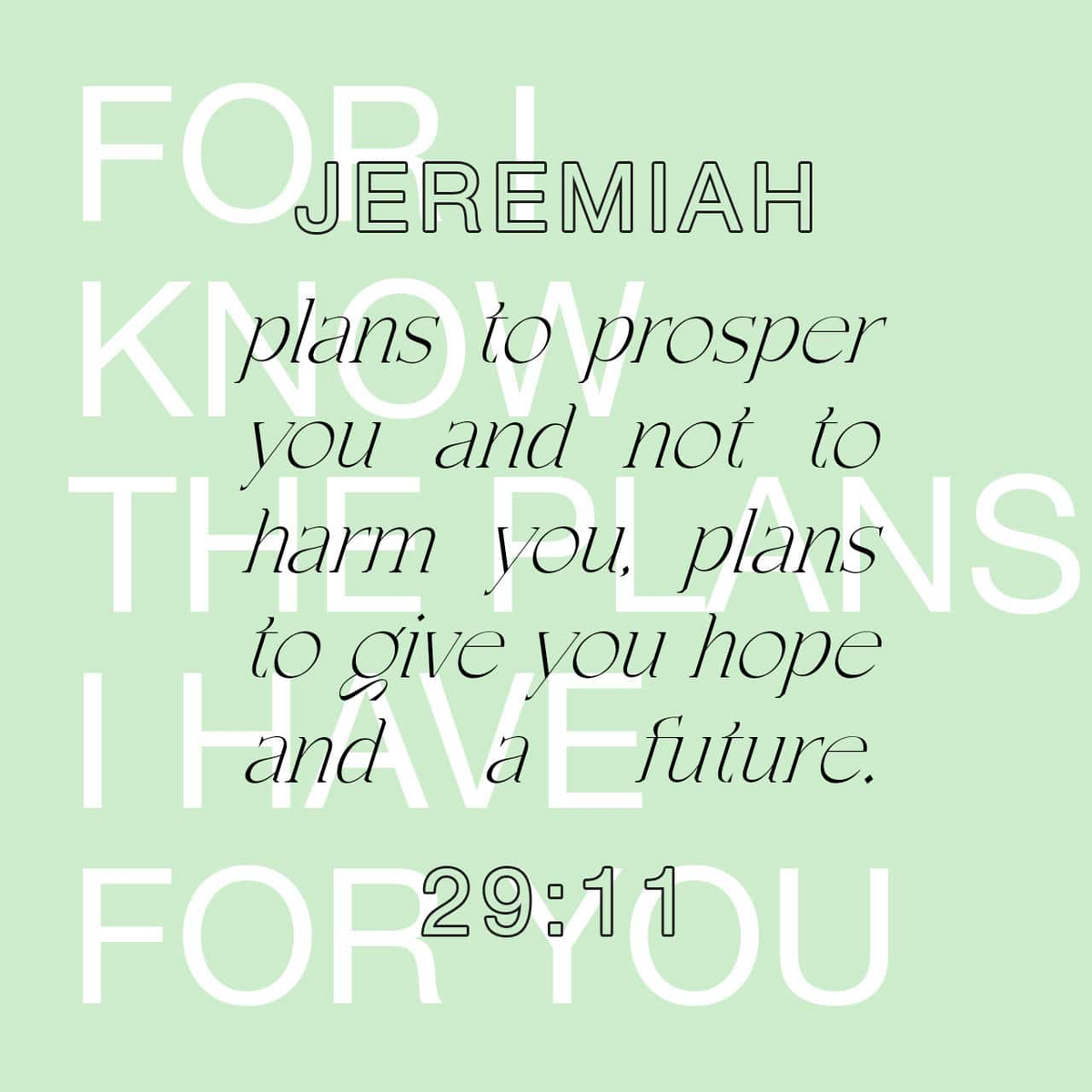 Jeremiah 29:11