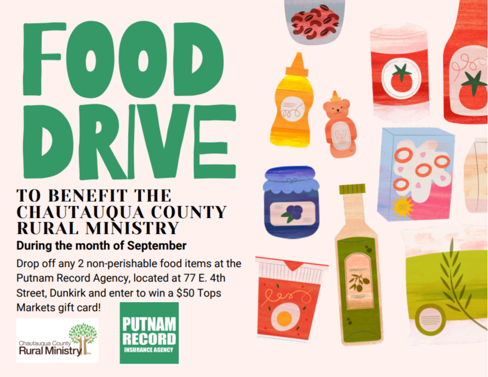 Food Drive to Benefit the Chautauqua County Rural Ministry