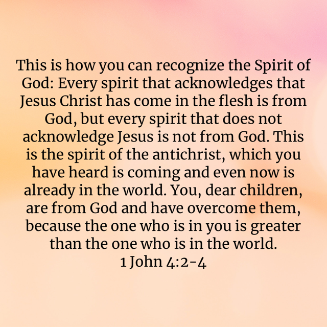 1 John 4:2-4