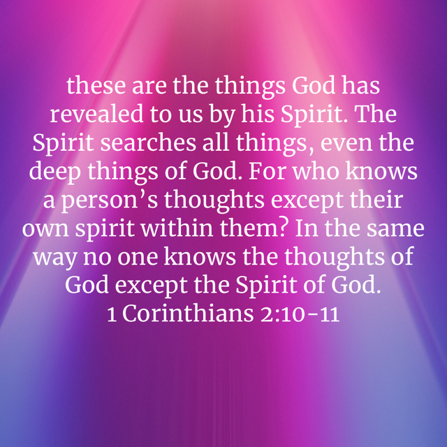 1 Corinthians 2:10-11
