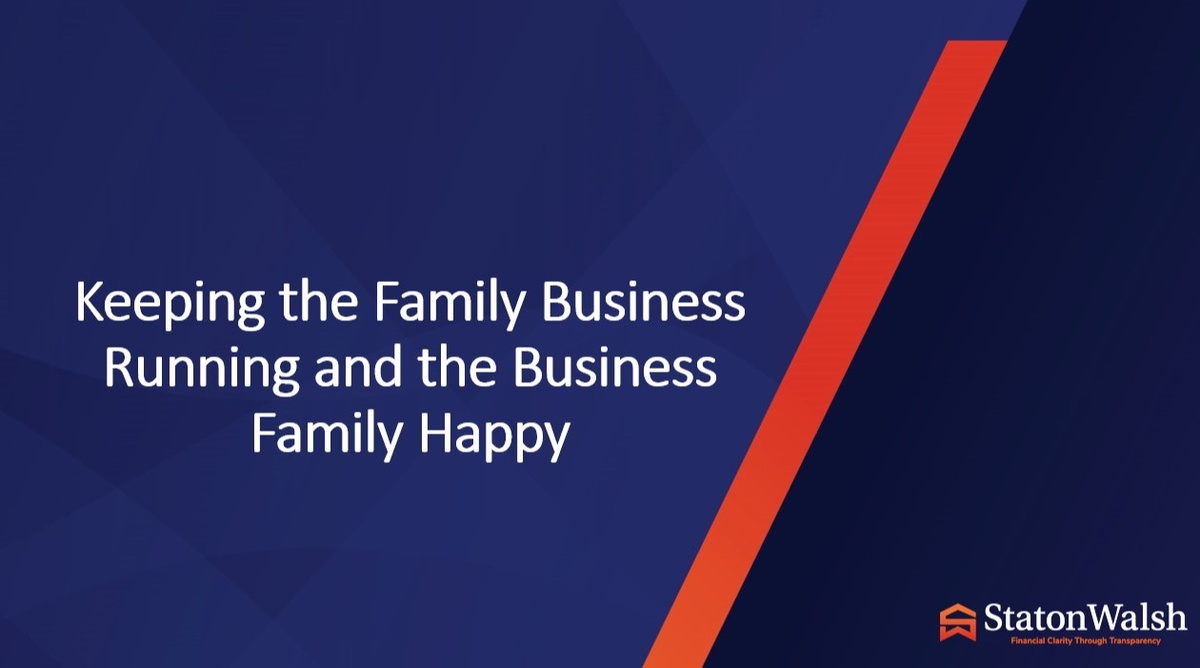Keeping the Family Business Running and the Business Family Happy