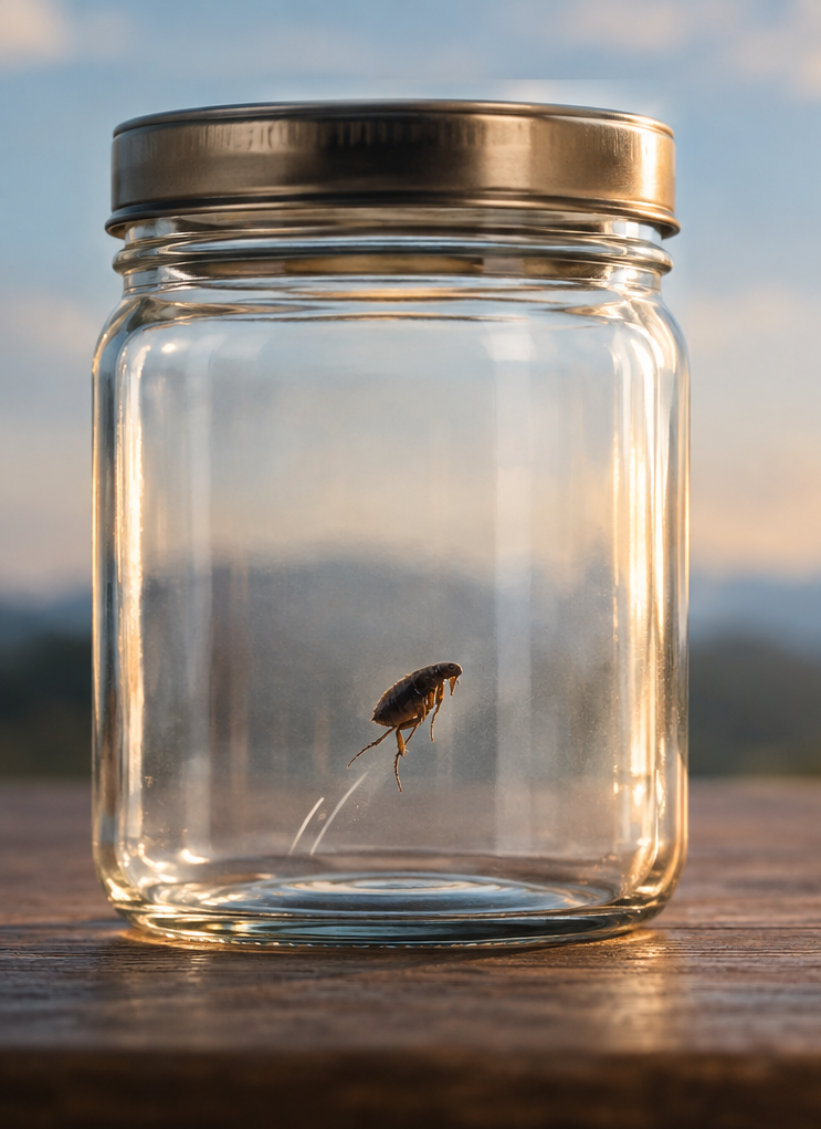Fleas in a jar illustrating learned limitations