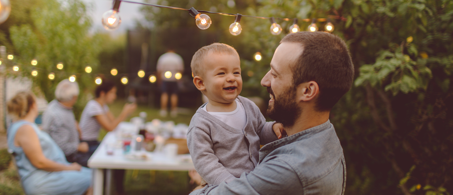 Father and Son at family reunion