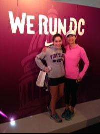 Jill Hansen and her daughter, Kate, at their first half-marathon