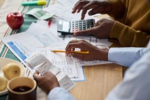 monthly budget categories, automatic savings transfers, emergency and retirement savings.