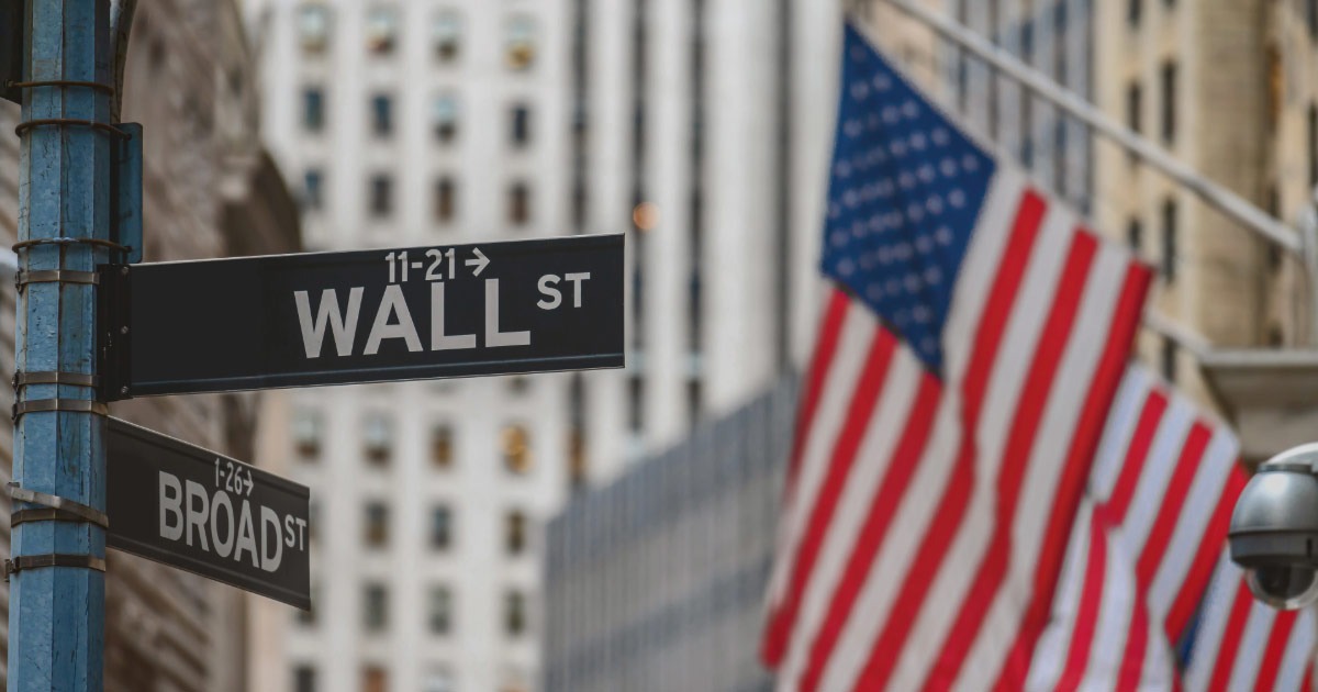 Photo taken of Wall Street sign in New York City
