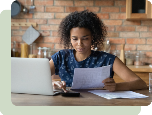 Woman working at desk