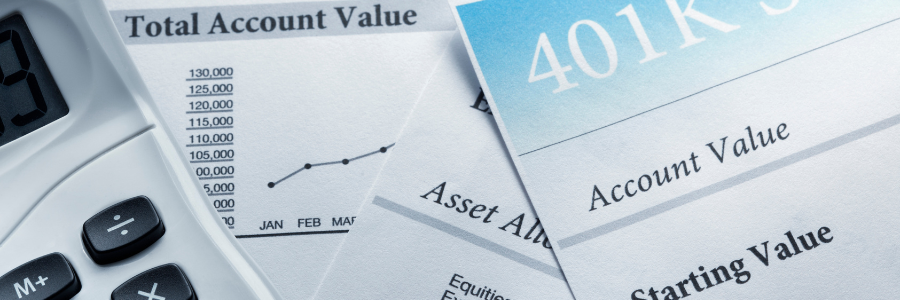 Multiple 401k statements on a desk