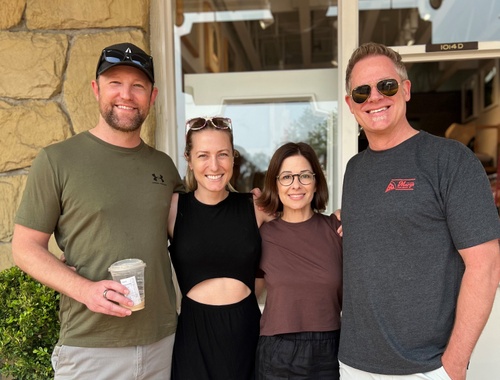 Casey and Hayley enjoying time with friends