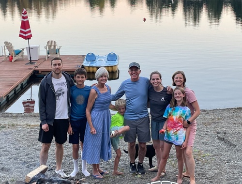 Family time by the lake 