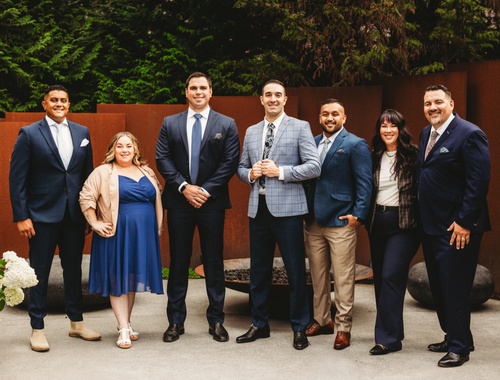 Man standing on mountain top