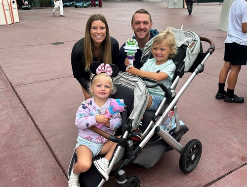Chris and family at Disneyland