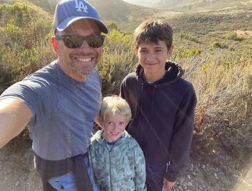Boys day hiking the trails