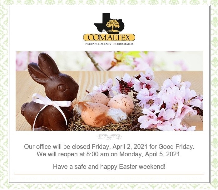 Comaltex Insurance, Easter,