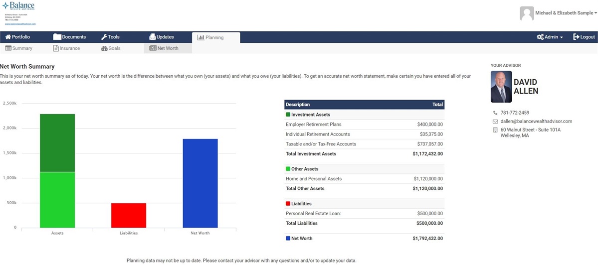 Orion Statements & Performance Login for Clients Balance Wealth Advisors