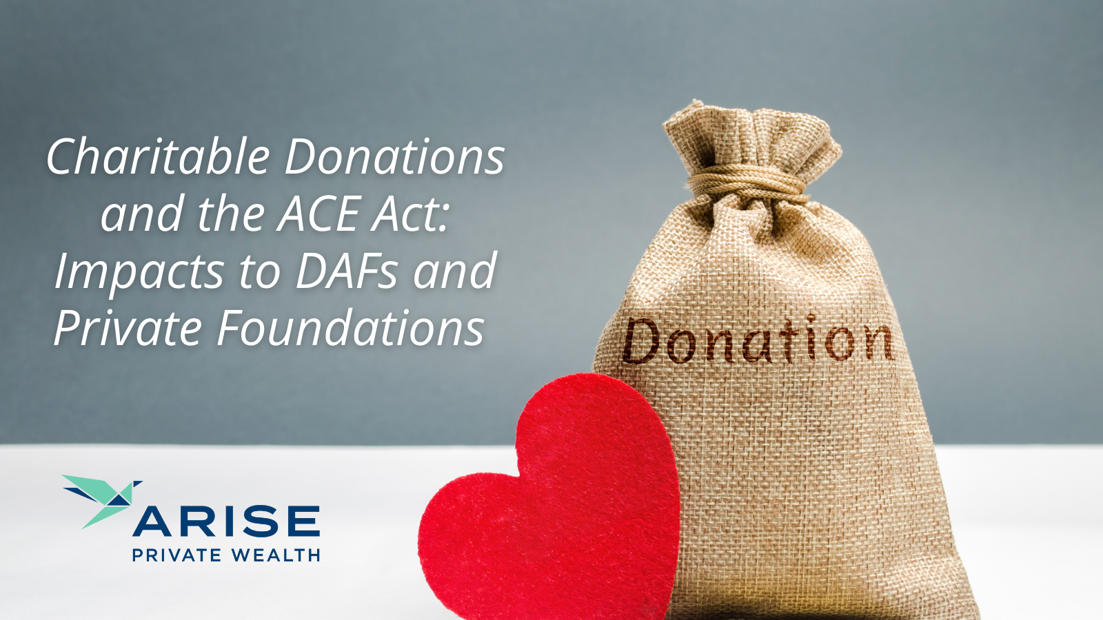 Charitable Donations and the ACE Act: Impacts to DAFs and Private Foundations