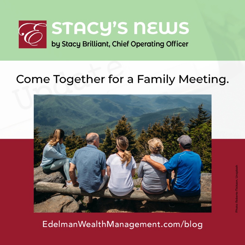 Stacy's News: Come Together for a Family Meeting
