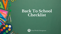 Back to School Checklist