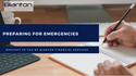 Preparing for Emergencies
