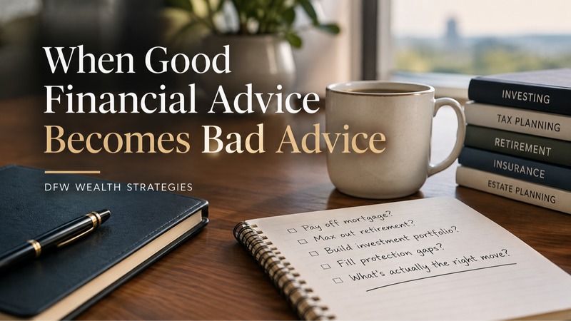 When Good Financial Advice Becomes Bad Advice