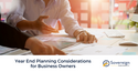 Year End Planning Considerations for Business Owners