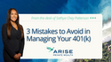Mistakes to Avoid in Managing Your 401(k)