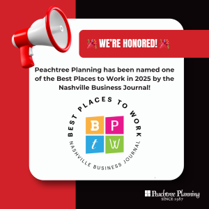 Peachtree Planning Named a “Best Places to Work” in Nashville for 2025!