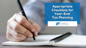 Appropriate Checklists for Year-End Tax Planning