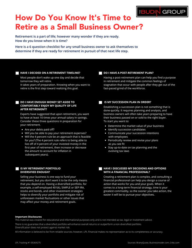 Small Business Owner Retirement Checklist