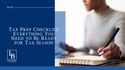 Tax Prep Checklist: Everything You Need to Be Ready for Tax Season