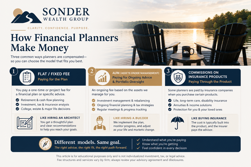 How Financial Planners Get Paid: 3 Common Fee Models (and What They Mean for You)