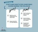 5 Do’s and Don'ts for Charitable Giving During the Holidays