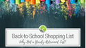 Back-To-School Shopping List Why Not A Yearly Retirement List?