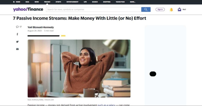 Yahoo Finance: 7 Passive Income Streams