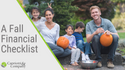 A Fall Financial Checklist