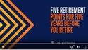 Five Retirement Poins for Five Years Before You Retire