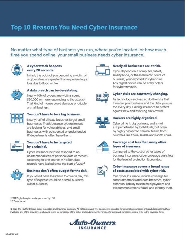 Top 10 Reasons You Need Cyber Insurance