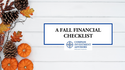 A Fall Financial Checklist