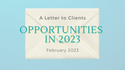 Opportunities in 2023