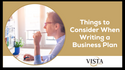 Things to Consider When Writing a Business Plan