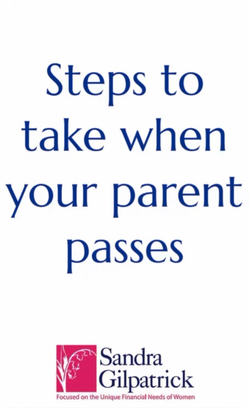 Steps to take when your parent passes
