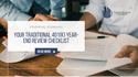 Your Traditional 401(k) Year-End Review Checklist