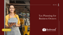 Tax Planning for Business Owners