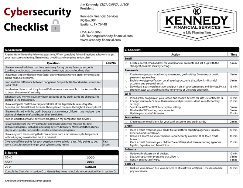 Cybersecurity Checklist
