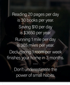 Start small, do what you can and it all adds up