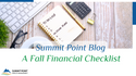 A Fall Financial Checklist