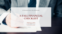 A Fall Financial Checklist