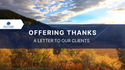Offering Thanks