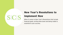 New Year's Resolutions to Implement Now
